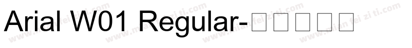 Arial W01 Regular字体转换